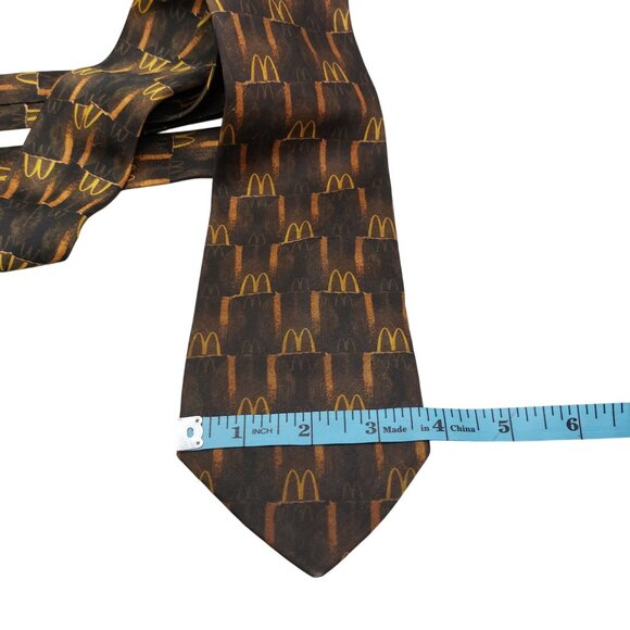 Vintage McDonalds Tie 1960s-1970s Golden Arches 100% Polyester Made In USA - Picture 4 of 8